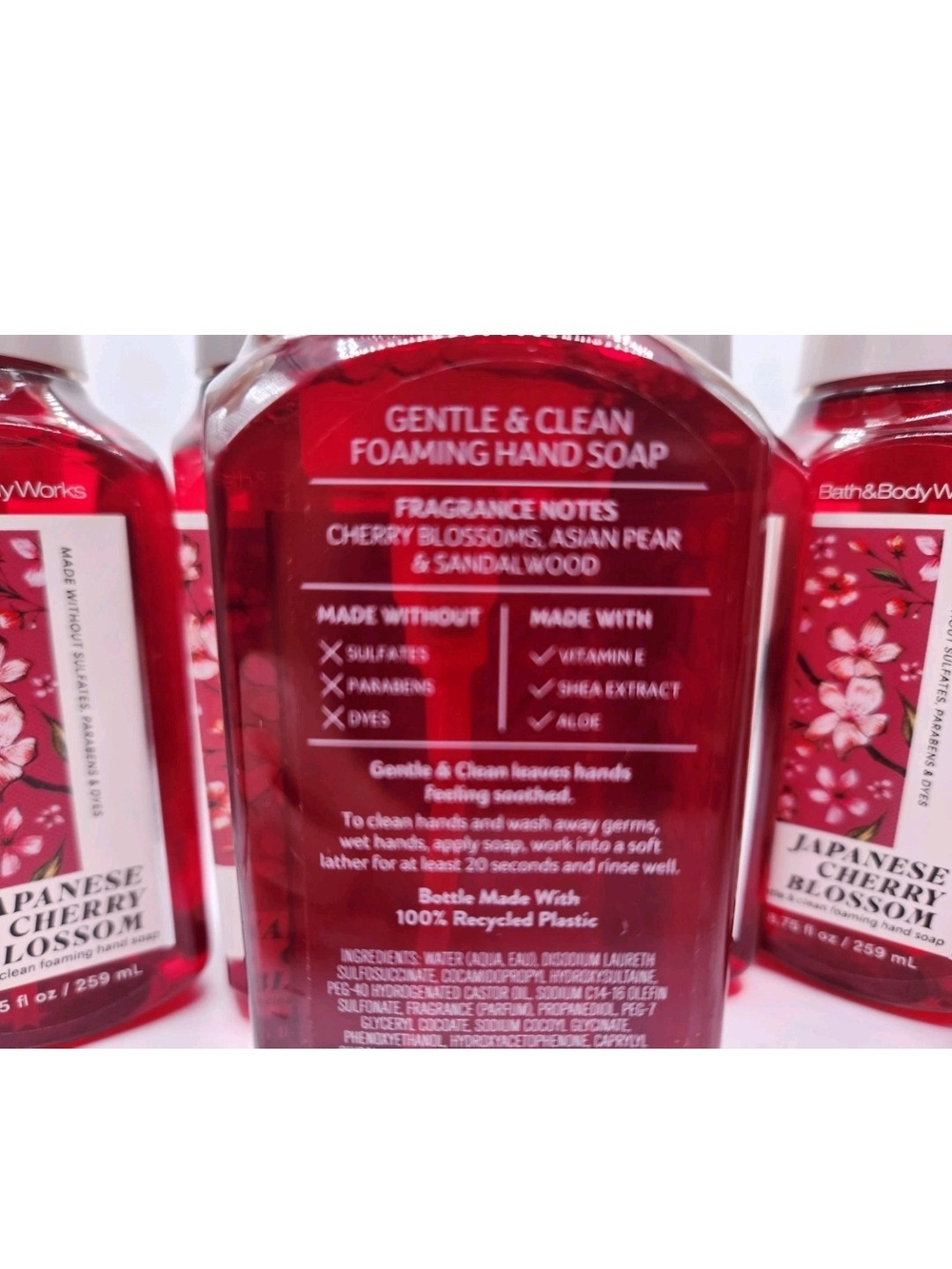 6 bottles of Bath & Body Works Japanese Cherry Blossom Foaming Hand Soap - Picture 5 of 8